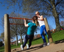 Working out in a park is great fun as well as effective